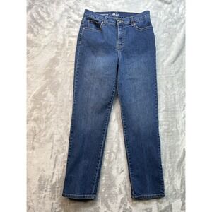 Style & Co, Womens Sz 8S Designer Blue Jeans Straight Leg Stretch Mid Rise Pants